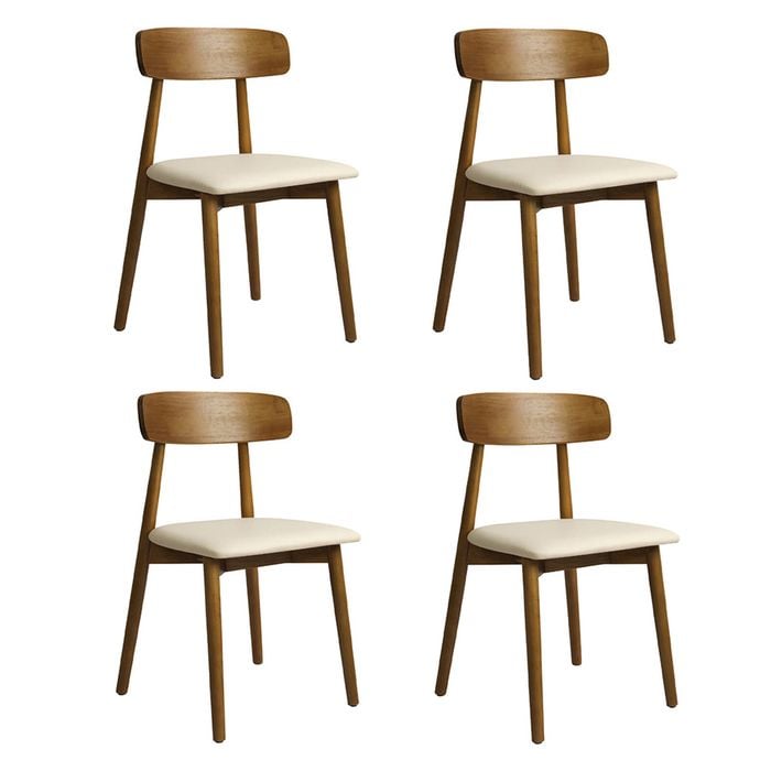 Levede 4pc Solid Wood Dining Chairs - Walnut
