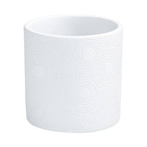 EDEN 11.5cm Gloss White Mono Indoor Ceramic Planter - 116mm