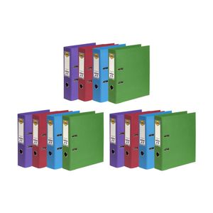 3x Marbig Pe Lever Arch File Folder A4 Document Organiser Holder Assorted