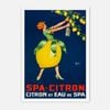 Galrie Vintage SpaCitron Lemon Drink Poster Art by Géo French Advertisement, White Frame, A3 30 x 42cm (12 x 16inch)