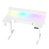 Ufurniture Height Adjustable Standing Desk 120cm with Charging Ports & LED Light, Electric Sit Stand Workstation White