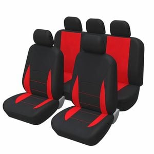 Catzon Car Seat Covers Full Set Polyester Seat Fit For Most Suvs Pickup Trucks-red