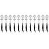 12pc Laguiole Etiquette 22.5cm Stainless Steel Table Spoon - Marble Black