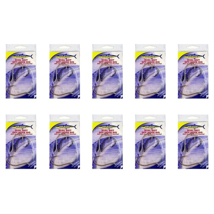10x Wilson Live Dual Bait Offshore Rig 8/0Circle&2x7/0 Snooded Paternoster