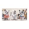 P&P Multicolour French Bulldog Band Hand Painted Canvas Art For Modern Home Décor