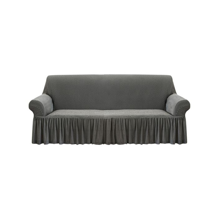 SOGA Sofa Cover 3-Seater Grey 195–230cm