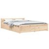 vidaXL Bed Frame with Drawers 137x187 cm Double Size Bedstead Mattress Base