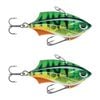 2x Rapala 6cm Rap V Blade Sinking Vibe Fishing Lures - Live Perch
