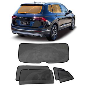 Window Sun Shades For Volkswagen Vw Tiguan Allspace 7 Seater 2018-2024 Car Uv Protection Rear Windscreen Shade Sunblind Mesh