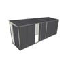 Build-a-Shed 1.5 x 5.2 x 2m Sliding Door Tunnel Shed with Sliding Side Door - Grey