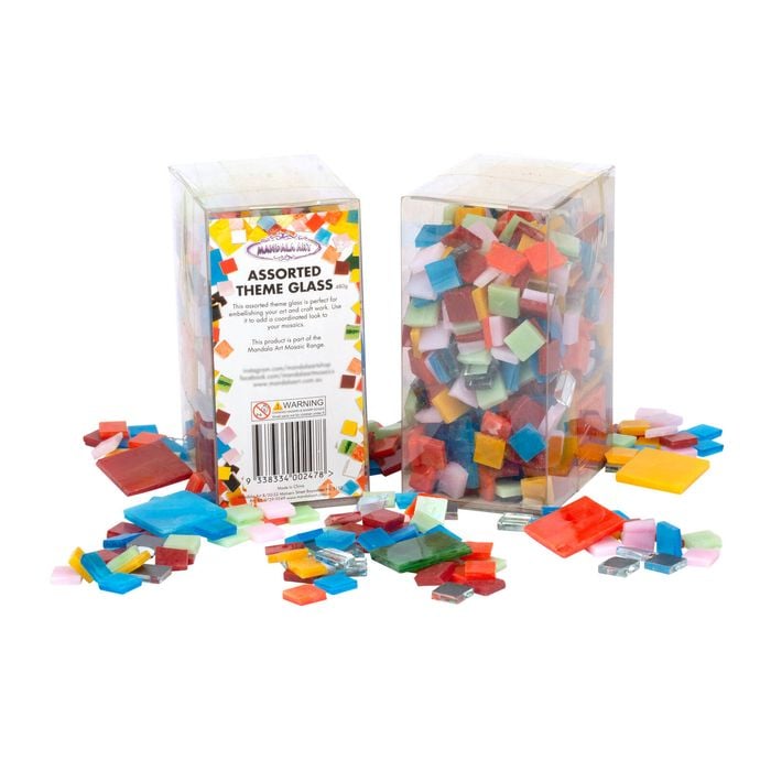 Mandala Art 500g Assorted Size Mixed Mosaic Glass Tiles
