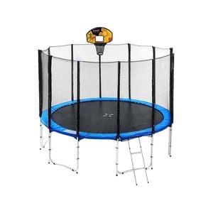 Kahuna Blizzard 16ft Trampoline With Basketball Blue