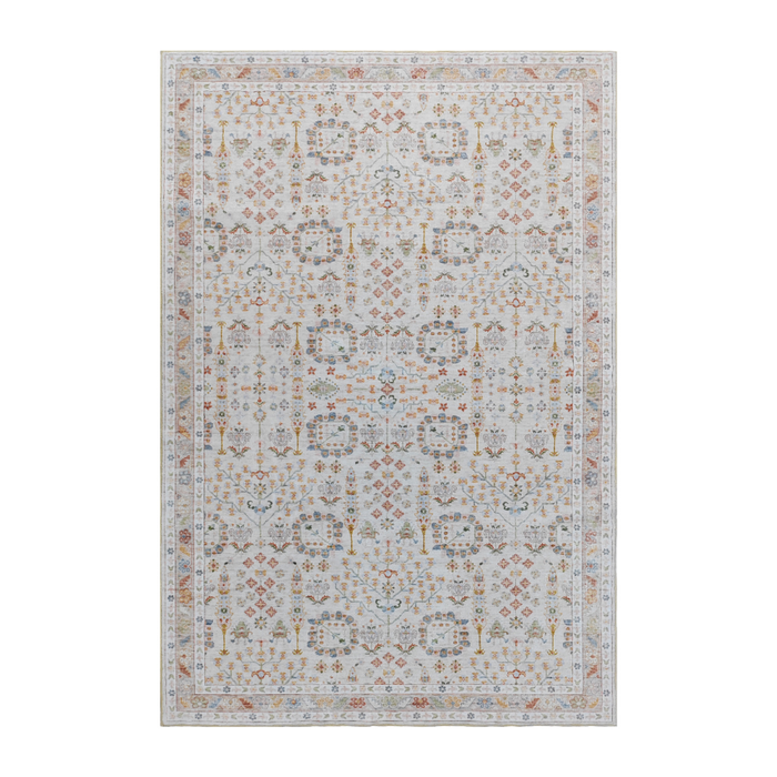 Fab Habitat 90x150cm Multicolour Hamilton Distressed Machine Washable Rug