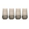 4pc Artcraft Matte Decorated Hi-ball Drinking Glass Home Use 470ml Smoke