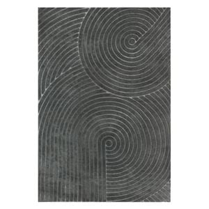Marlow 200x290cm Machine Washable Floor Rug High-low Textured Grey