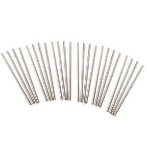 24PK Appetito Stainless Steel Reusable Straight Smoothie Straws Home Kitchen