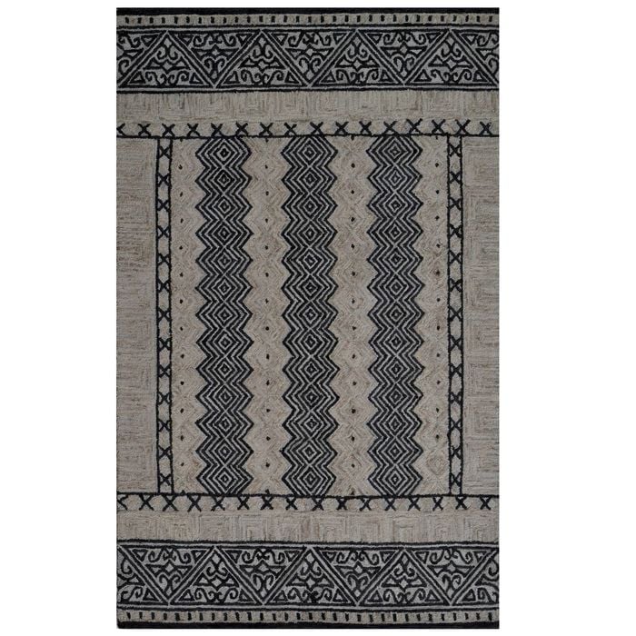 Modern Handmade Wool Rug-Casablanca 6343-Charcoal-190x280cm