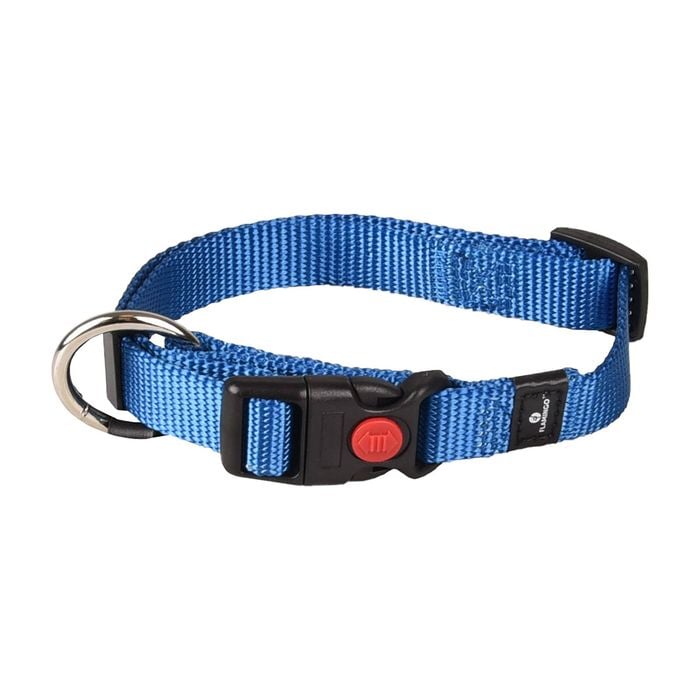 Flamingo Large Blue Ziggi Dog Collar