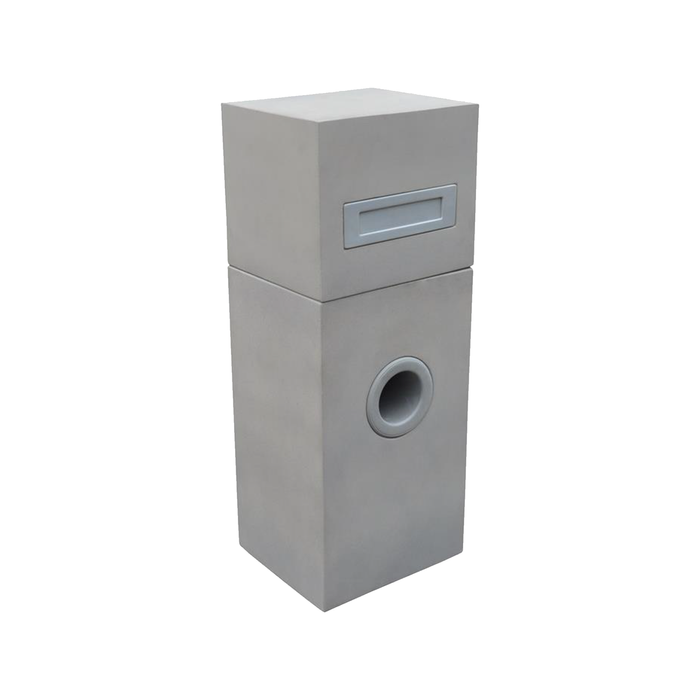 Northcote Pottery 35 x 90cm Grey Metro Pillar Letterbox