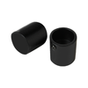 Pillar 16mm Black Curtain Rod Finial Cap - 2 Pack