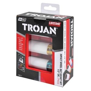 Trojan 3 Piece Wheel Nut Impact Socket Set