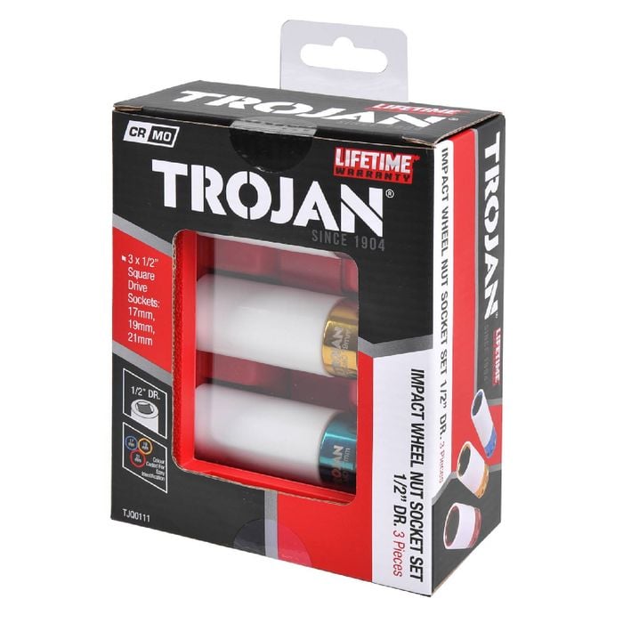 Trojan 3 Piece Wheel Nut Impact Socket Set