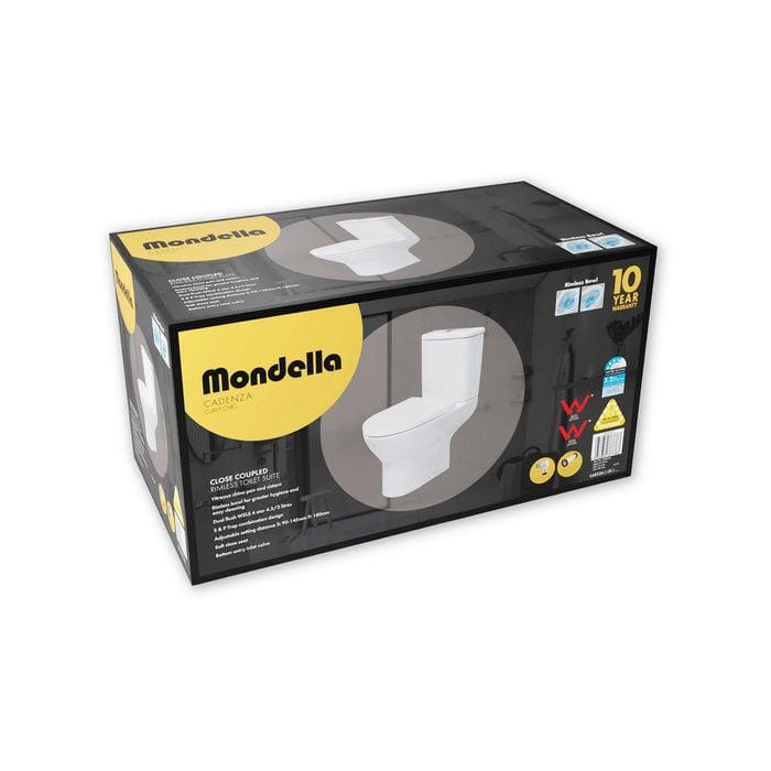 Mondella Cadenza Close Coupled Rimless Toilet Suite