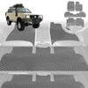 6D Diamond Car Floor Mats for Toyota LandCruiser 80 1990-1998-Ultimate Set-Grey-Outback GT