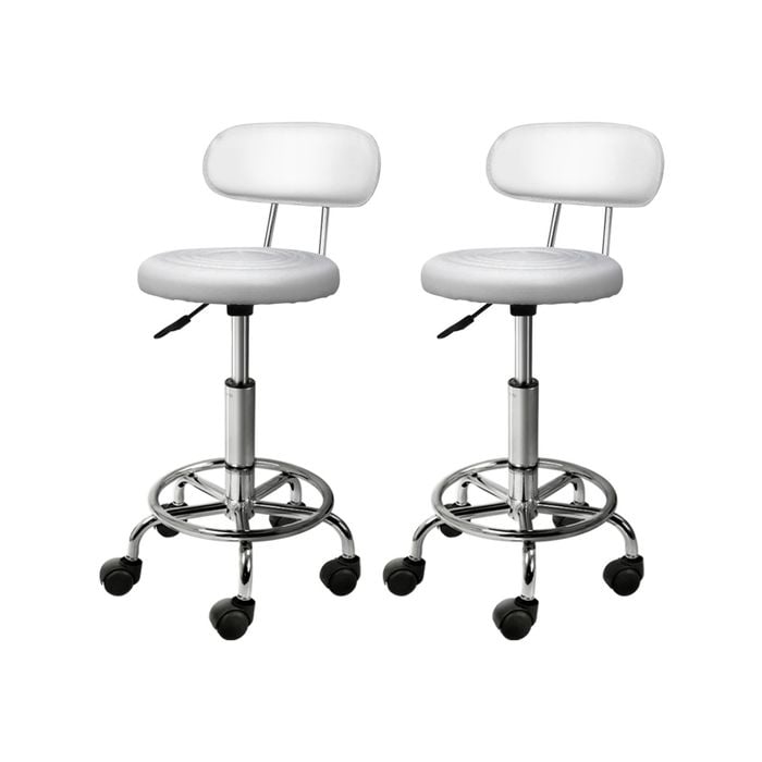 Artiss Salon Stools White x2