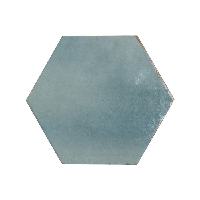 Decor8 Tiles 140 x 160mm Capri Bettina Hexagon Blue Porcelain Floor Tile