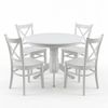 Cairns 5pc Set 106cm Hampton Dining Table Chair White