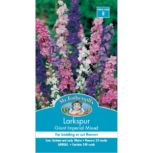 Mr Fothergill's Larkspur Giant Imperial Mixed Seeds