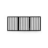 Petzly Pet Gate Dog Fence Safety Barrier Security Door 3 Panel 61cm Black