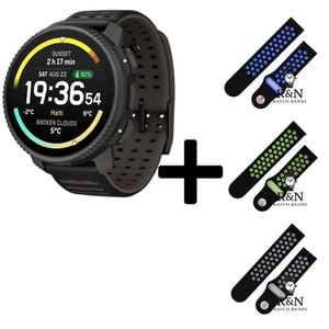 Suunto Vertical 2 GPS Watch (Titanium Black) + R&N Strap Edition