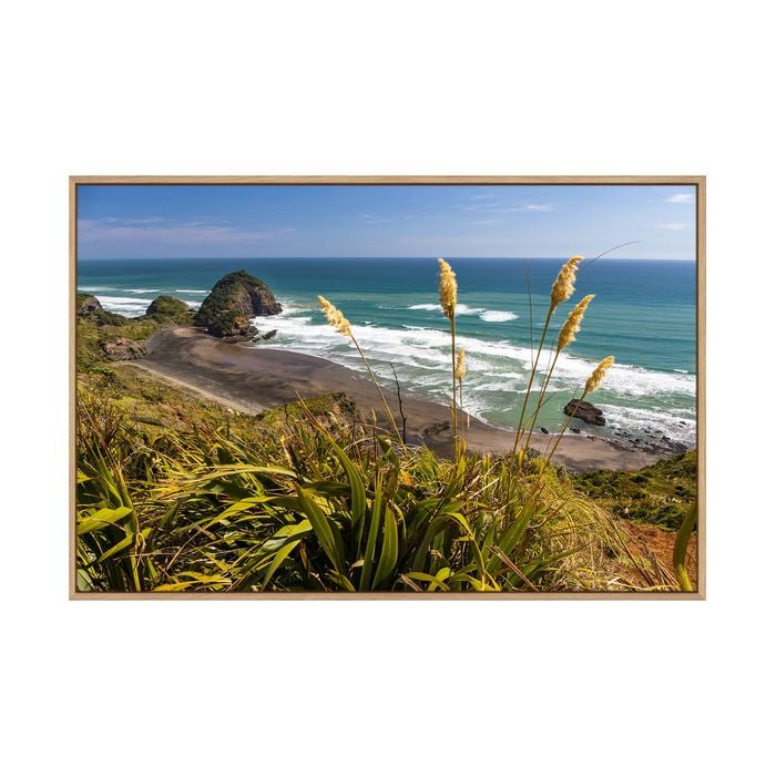 Artey | Coatal Surf - Framed Canvas - Natural Frame - 80 x 120 cm