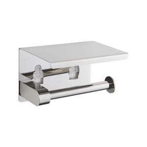 Naleon Adhesive Toilet Roll Holder With Shelf