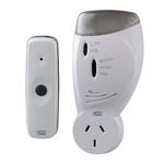 HPM Wireles Plug-In Long Range Door Bell with Flash White