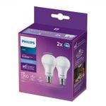 Philips A60 B22 LED 1360lm Cool Daylight 12W Globe - 2 Pack