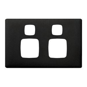 HPM LINEA Double Powerpoint Coverplate - Asphalt