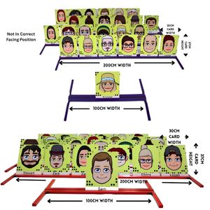Wooden Mega Who 10 Frames & 72 Face Cards