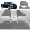6D Diamond Car Floor Mats for RAM 1500 Express (DT)2019-Current-Full Set-Grey-Outback GT