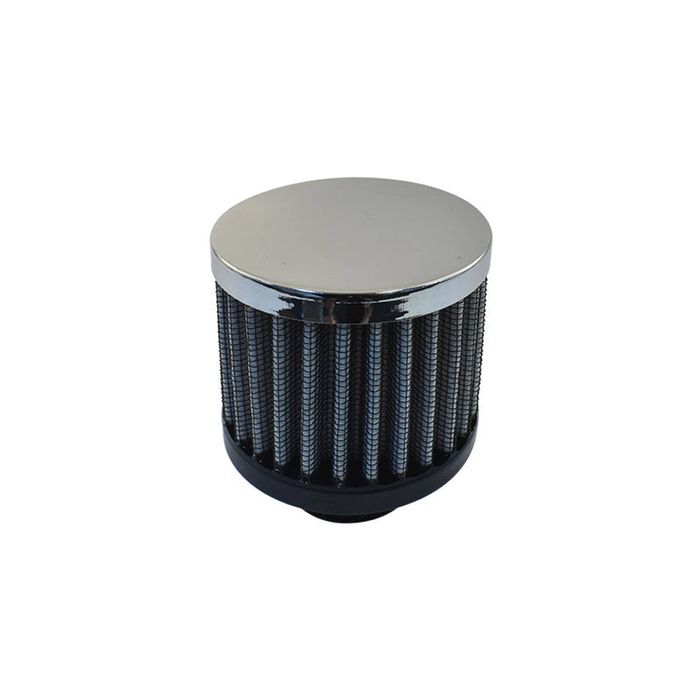 Chrome Clamp-on Filter Breather, Tall Style