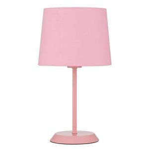 Telbix Jaxon Contemporary Table Desk Lamp Light Metal Fabric Pink