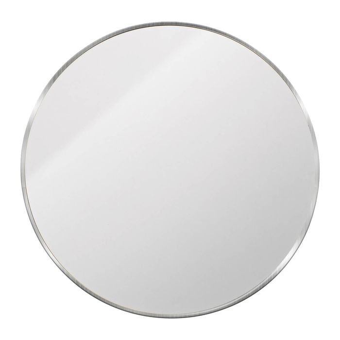 Astin Sinclair 800 x 800 x 28mm Brushed Nickel Round Framed Mirror