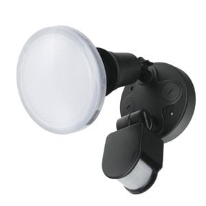 Brilliant Lightning Black PAR38 Keeper LED Sensor Light