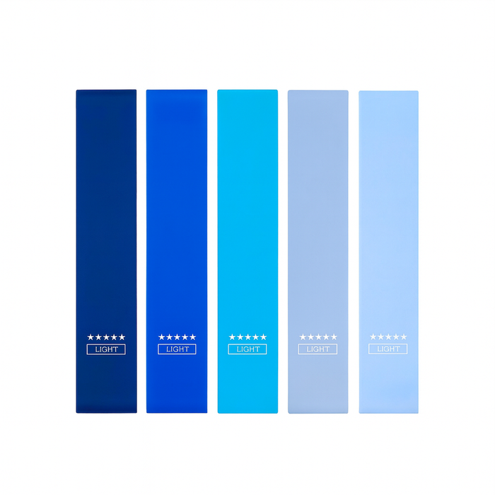 5-Piece Resistance Band Yoga Set Blue