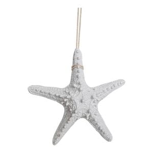 LVD Hanging Resin 15.5cm Starfish Ornament Decor Medium - Rustic White