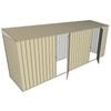 Build-A-Shed 1.2 x 5.2 x 2.0m Skillion Dual Single Hinged Side Doors Shed - Cream