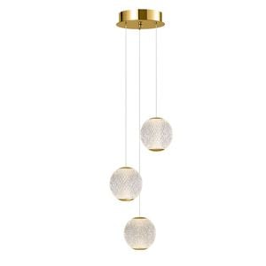 Vencha Langdon 3 Light LED Pendant - Gold (3000K)