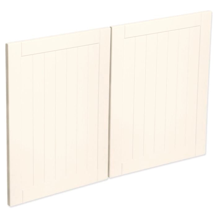 Kaboodle 900mm Antique White Country Rangehood Cabinet Doors - 2 Pack